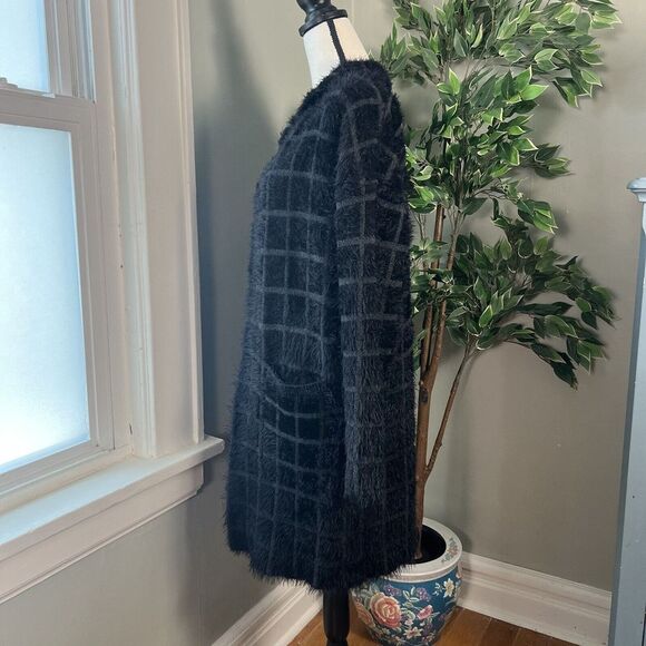 Mo:Vint Black Soft Cozy Open Cardigan Women's Size Medium - Picture 5 of 13